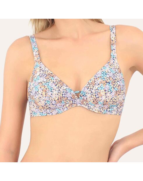 Haut de maillot de bain triangle Scala mauve
