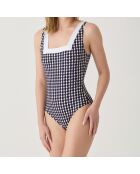 Maillot de bain 1 Pièce encolure carrée Brasilia bleu marine