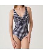 Maillot de bain 1 Pièce coupe sous poitrine Brasilia bleu marine