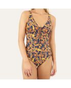 Maillot de bain 1 Pièce coupe sous poitrine Caracas bleu marine