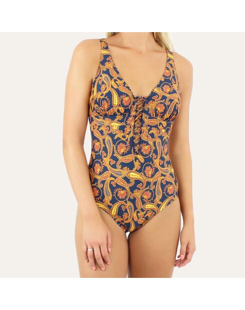 Maillot de bain 1 Pièce coupe sous poitrine Caracas bleu marine