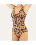 Maillot de bain 1 Pièce coupe sous poitrine Caracas bleu marine