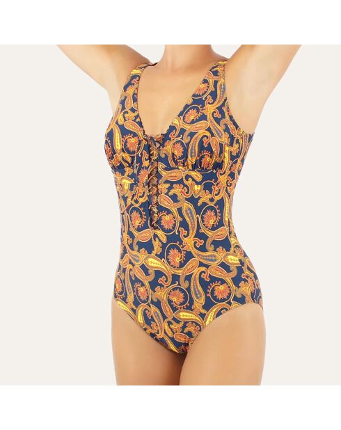 Maillot de bain 1 Pièce coupe sous poitrine Caracas bleu marine