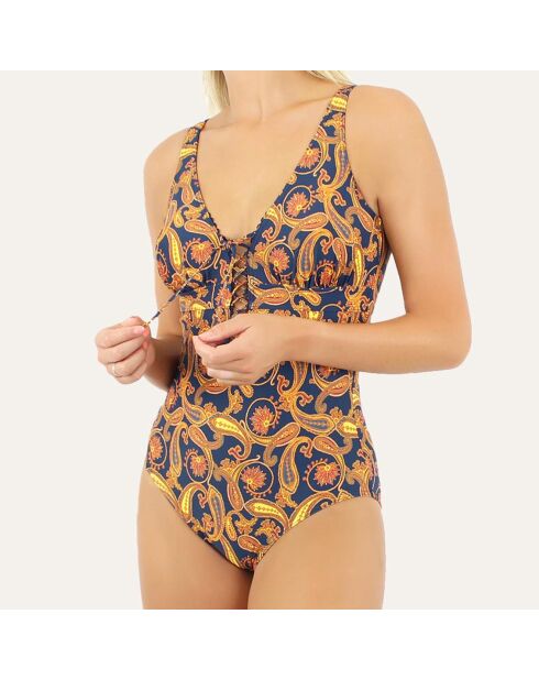 Maillot de bain 1 Pièce coupe sous poitrine Caracas bleu marine