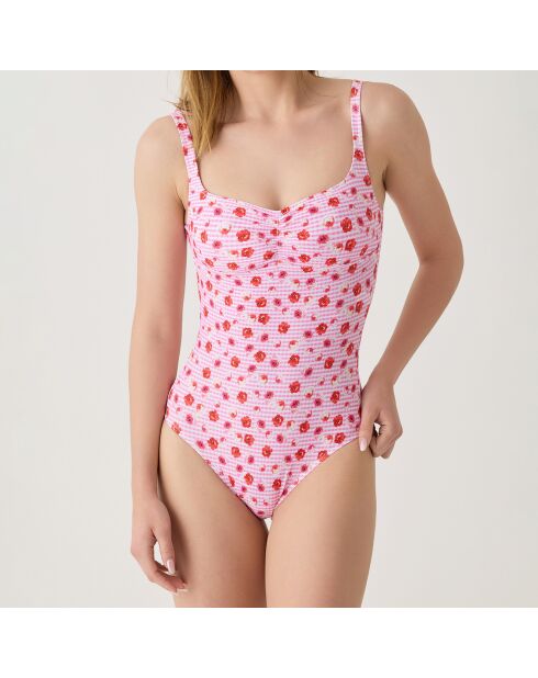 Maillot de bain 1 Pièce nageur Escalet rose