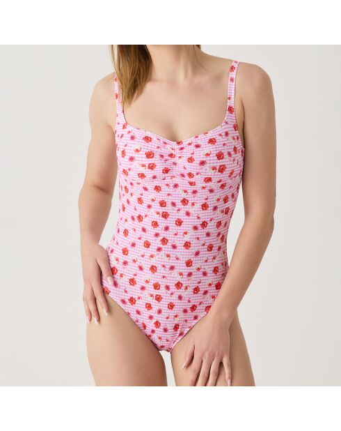 Costume da bagno rosa Escalet Costume da bagno 1 pezzo
