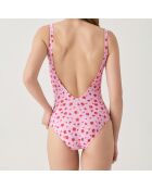 Maillot de bain 1 Pièce nageur Escalet rose