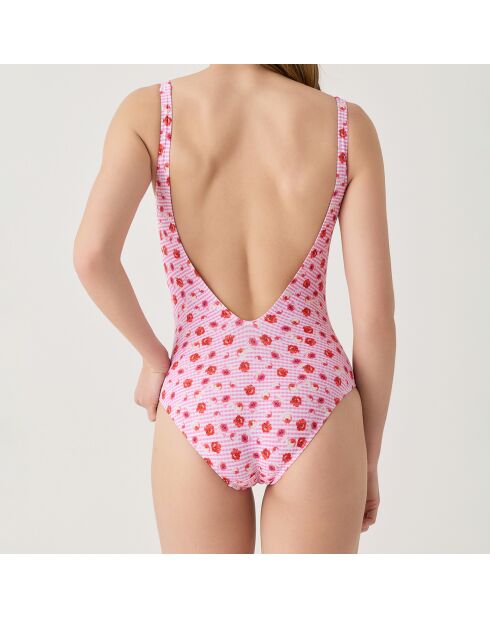 Maillot de bain 1 Pièce nageur Escalet rose