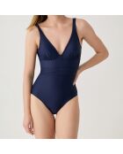Maillot de bain 1 Pièce coupe sous poitrine Idylle bleu marine