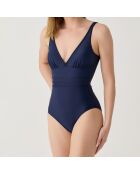Maillot de bain 1 Pièce coupe sous poitrine Idylle bleu marine