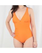Maillot de bain 1 Pièce coupe sous poitrine Idylle orange