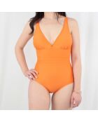Maillot de bain 1 Pièce coupe sous poitrine Idylle orange
