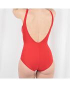 Maillot de bain 1 Pièce coupe sous poitrine Idylle rouge