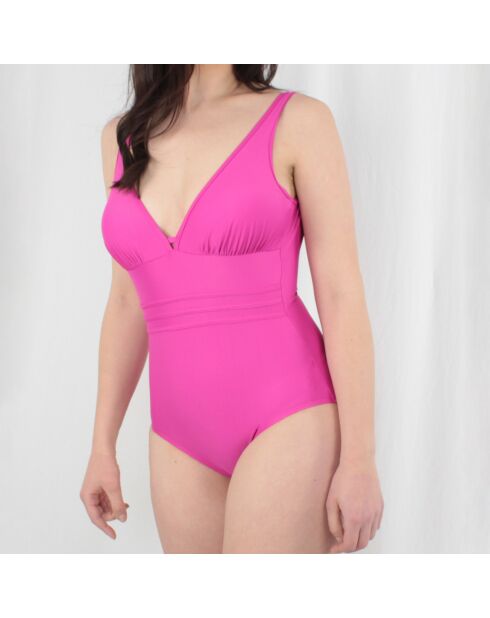 Maillot de bain 1 Pièce coupe sous poitrine Idylle rose