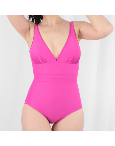 Maillot de bain 1 Pièce coupe sous poitrine Idylle rose