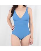 Maillot de bain 1 Pièce coupe sous poitrine Idylle bleu