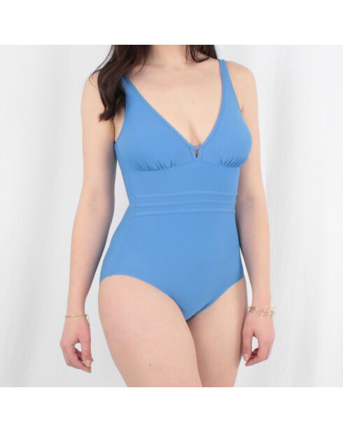 Maillot de bain 1 Pièce coupe sous poitrine Idylle bleu