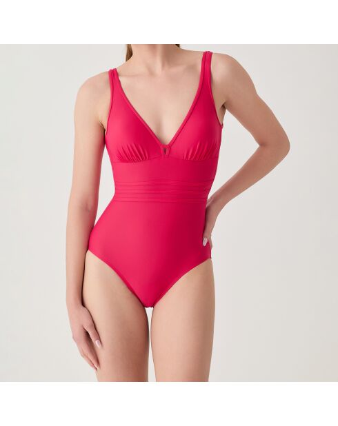 Maillot de bain 1 Pièce coupe sous poitrine Idylle rose
