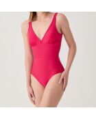 Maillot de bain 1 Pièce coupe sous poitrine Idylle rose
