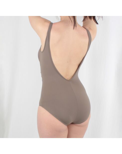 Maillot de bain 1 Pièce coupe sous poitrine Idylle taupe