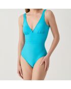Maillot de bain 1 Pièce coupe sous poitrine Idylle bleu
