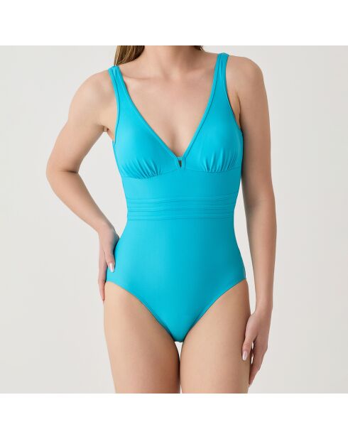 Maillot de bain 1 Pièce coupe sous poitrine Idylle bleu
