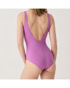 Maillot de bain 1 Pièce coupe sous poitrine Idylle rose