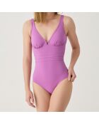 Maillot de bain 1 Pièce coupe sous poitrine Idylle rose