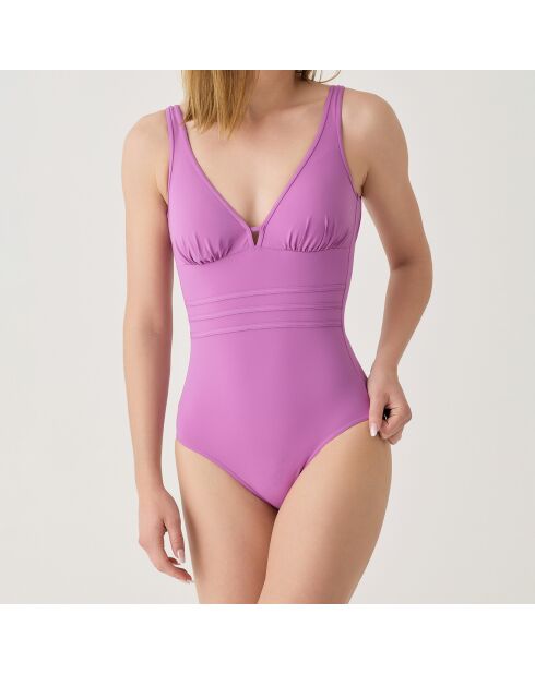 Maillot de bain 1 Pièce coupe sous poitrine Idylle rose