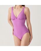 Maillot de bain 1 Pièce coupe sous poitrine Idylle rose