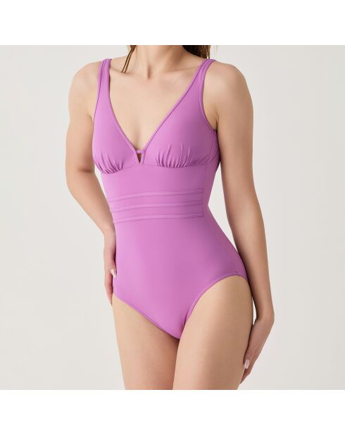 Maillot de bain 1 Pièce coupe sous poitrine Idylle rose