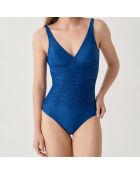 Maillot de bain 1 Pièce coupe sous poitrine Sculpt bleu marine