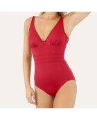 Maillot de bain 1 Pièce coupe sous poitrine Grace rouge