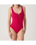 Maillot de bain 1 Pièce nageur Allure rouge
