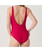 Maillot de bain 1 Pièce nageur Allure rouge