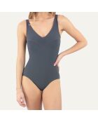 Maillot de bain 1 Pièce grand maintien Liner gris