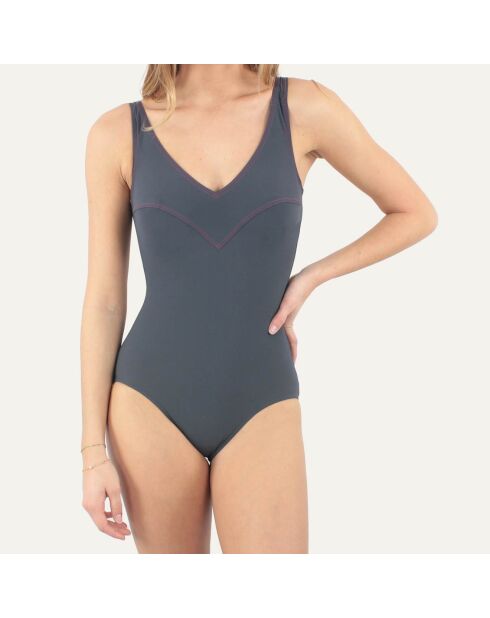 Maillot de bain 1 Pièce grand maintien Liner gris