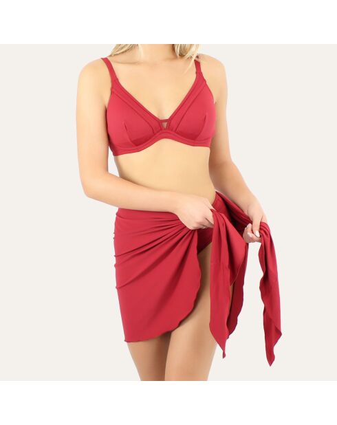 Paréo court Grace rouge