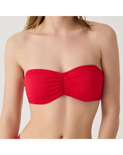 Haut de maillot de bain bandeau Bellagio rouge