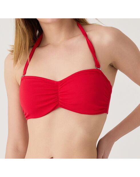 Haut de maillot de bain bandeau Bellagio rouge