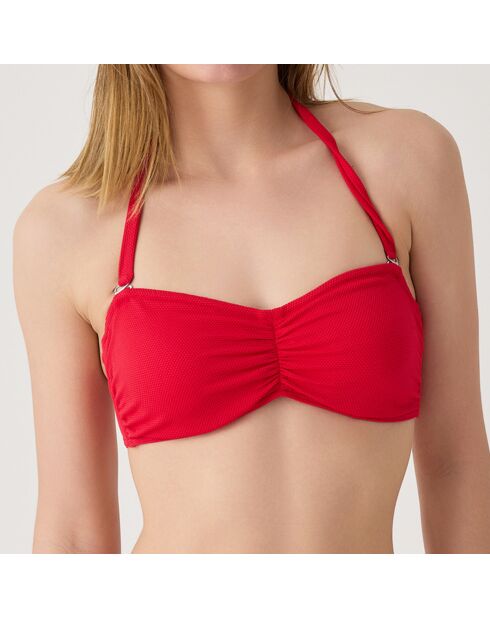 Haut de maillot de bain bandeau Bellagio rouge