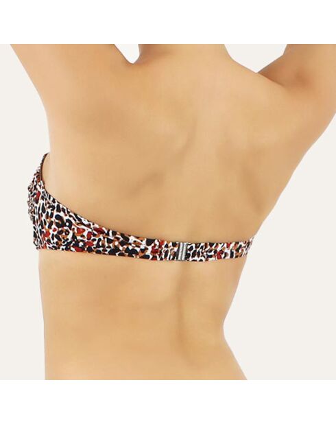 Haut de maillot de bain bandeau Tanza marron