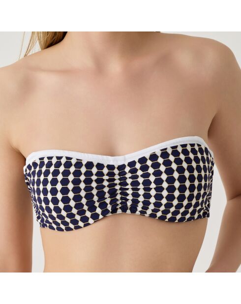 Haut de maillot de bain bandeau Brasilia bleu marine