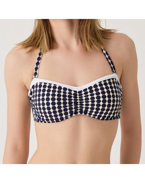 Haut de maillot de bain bandeau Brasilia bleu marine