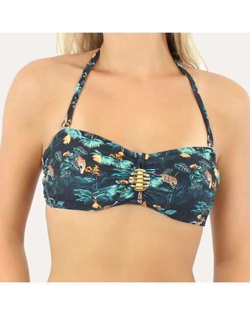 Haut de maillot de bain bandeau Cenote vert