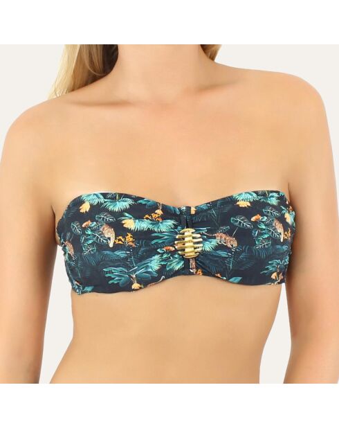 Haut de maillot de bain bandeau Cenote vert