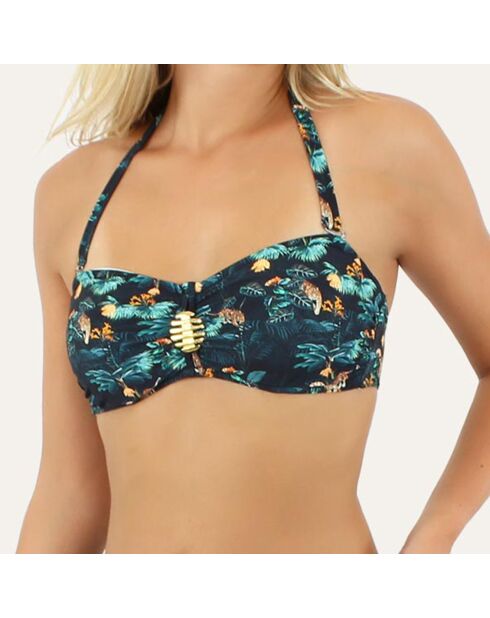 Haut de maillot de bain bandeau Cenote vert