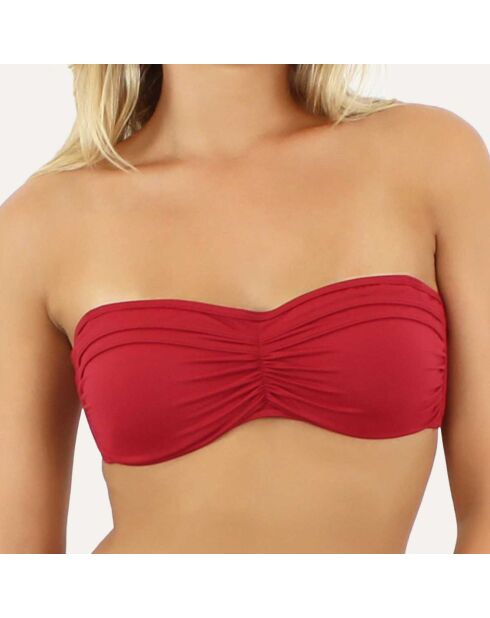 Haut de maillot de bain bandeau Grace rouge
