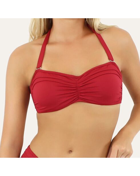 Haut de maillot de bain bandeau Grace rouge