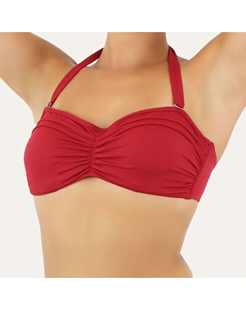 Haut de maillot de bain bandeau Grace rouge